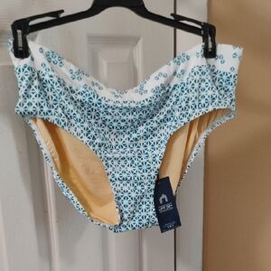 Cabana Life Blue and White Bikini Bottom
